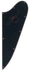 For Gibson Thunderbird Bass Style Guitar Pickguard Red Logo 3 Ply Black