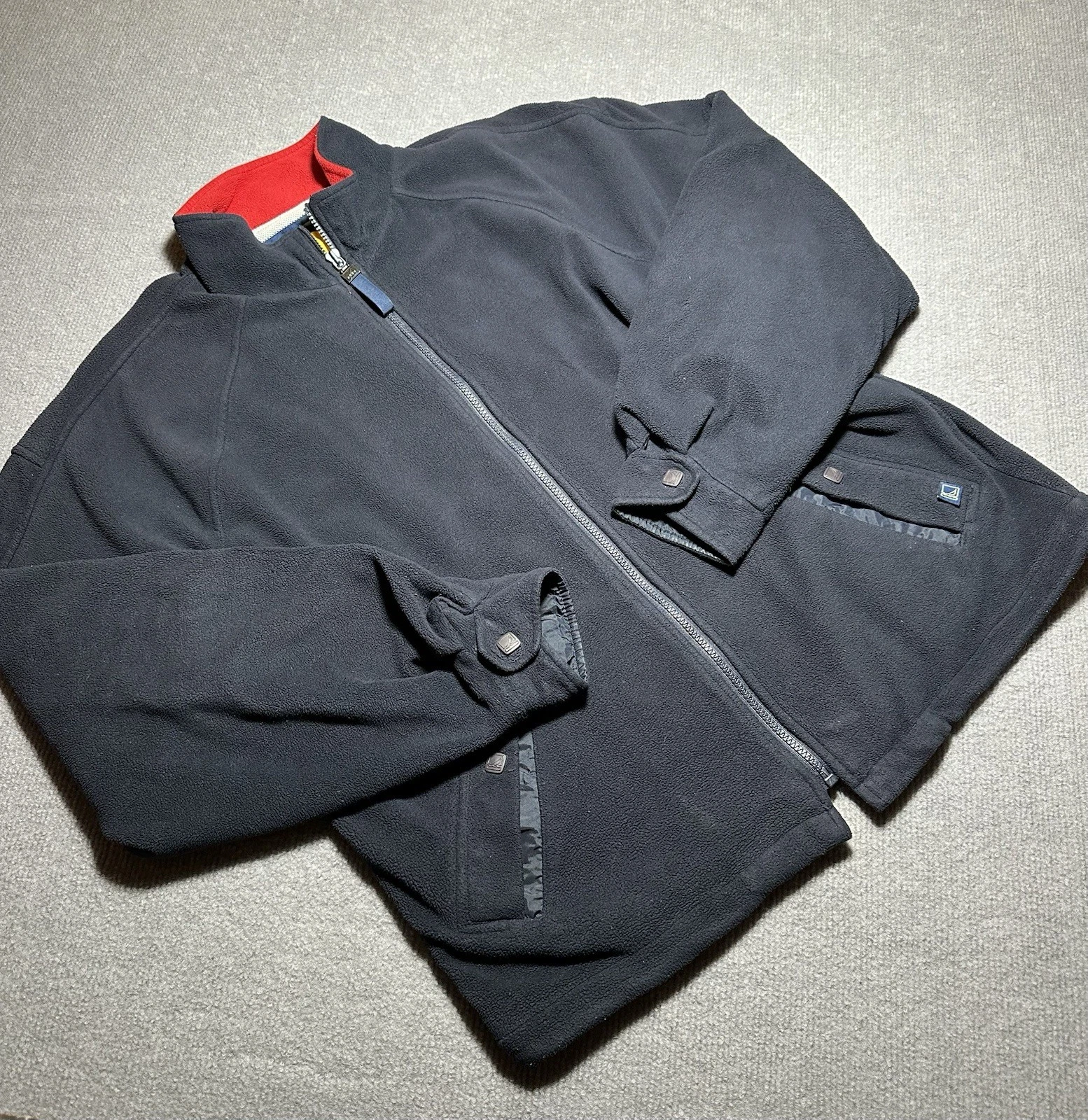 Sperry Top Sider Full Zip Windbreaker Lightweight Jacket Mens Large
