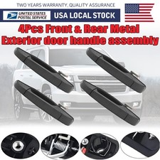 4x Front Rear Metal Exterior Door Handle Assembly For Chevrolet Gmc Cadillac