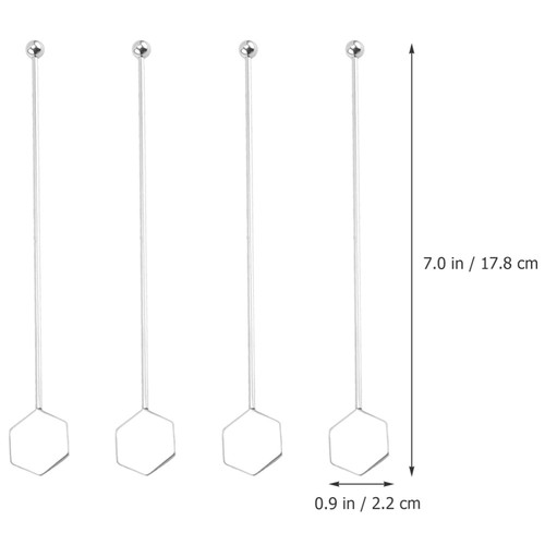 4pcs Stirring Rods Bar Drink Swizzle Sticks Reusable Stirrer Sticks Bar - Picture 12 of 12