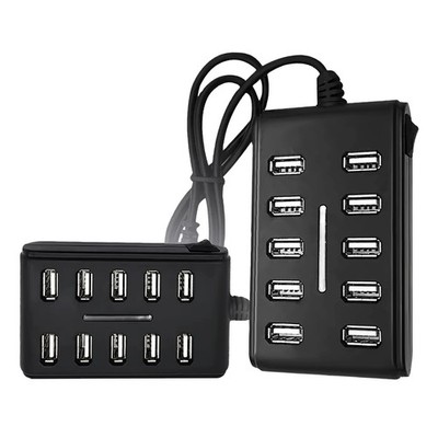 10-Port USB 2.0 Docking Station Portable Multi-Function Hub Hi-Speed Multi-Link 