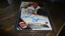 2016 TOPPS CHROME KEYVIUS SAMPSON RS KSA AUTO BASEBALL CARD