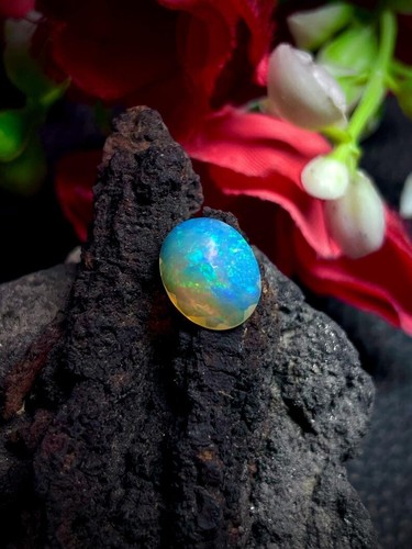 Natural Ethiopian Opal Faceted Oval Cut Loose Gemstone 9x11MM ethiopian opal - Picture 4 of 4