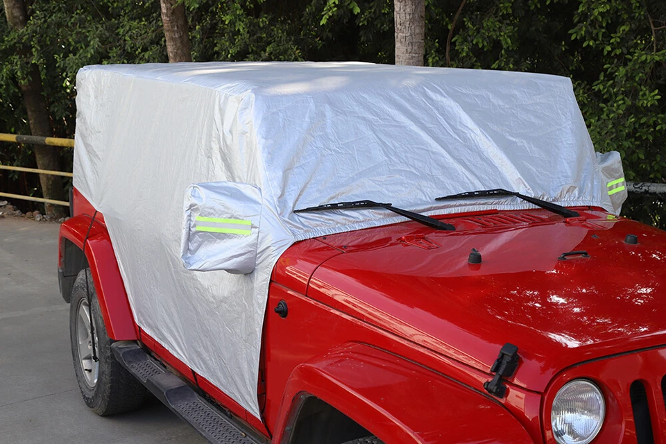 Cubierta de auto para Jeep Wrangler JL/JK equipada a prueba de agua exterior lluvia nieve sol polvo Foto 4 de 4