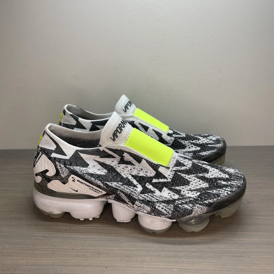 Nike Air Vapormax Flyknit Moc 2 Acrónimo talla 4 Blanco Hueso Claro Volt AQ0996-001 Foto 3 de 4