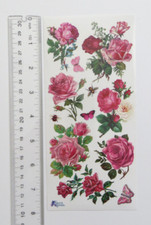 Violette Collection - HOT PINK ROSES - Sheet of Roses  Butterfly C33