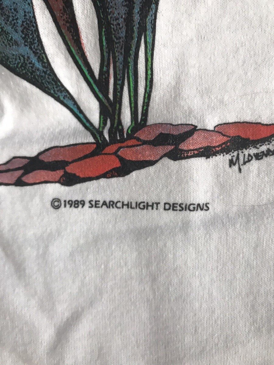 Vintage 1989 Single Stitch Oneita Fish Print Shirt Sea Graphic XXL