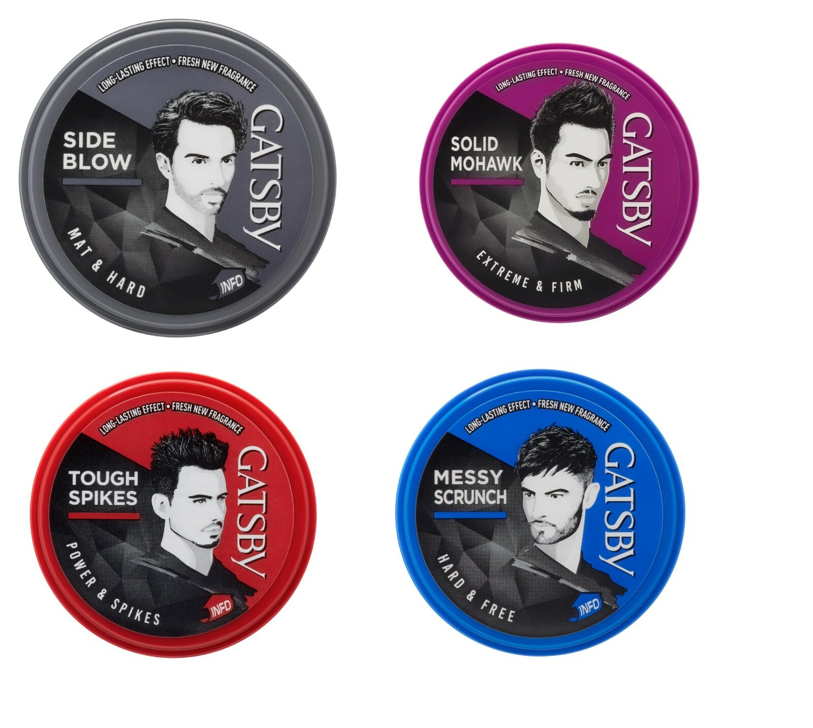 Gatsby Hair Styling Wax |Power & Spikes, Mat & Hard, Hard & Free, Extreme & Firm