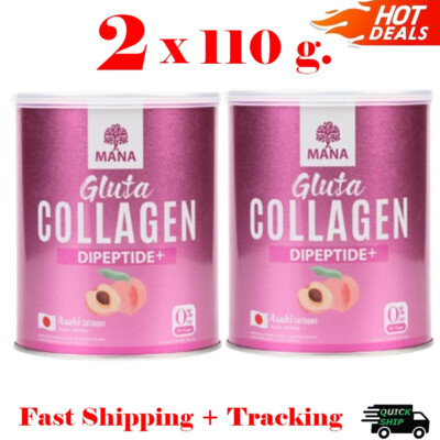 2 x110g. Mana Gluta Asahi Collagen & SOD Peach From Japan Skin Joint Bone Health
