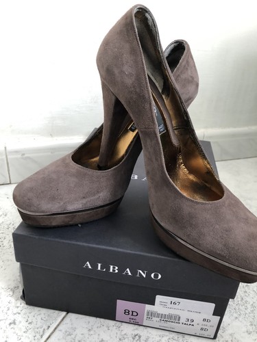 scarpe donna ALBANO 39EU decolte' marrone camoscio Talpa | eBay
