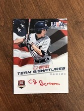C.J. Brown 2015 USA Baseball Team Signatures Red Ink Auto #4 15 U Team /25