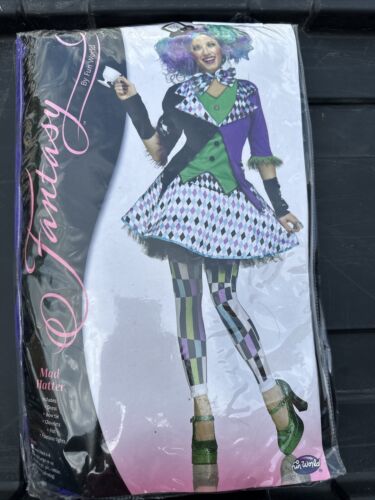 Fun World Women’s Mad Hatter Costume Med/Large 10-14 - Picture 1 of 2