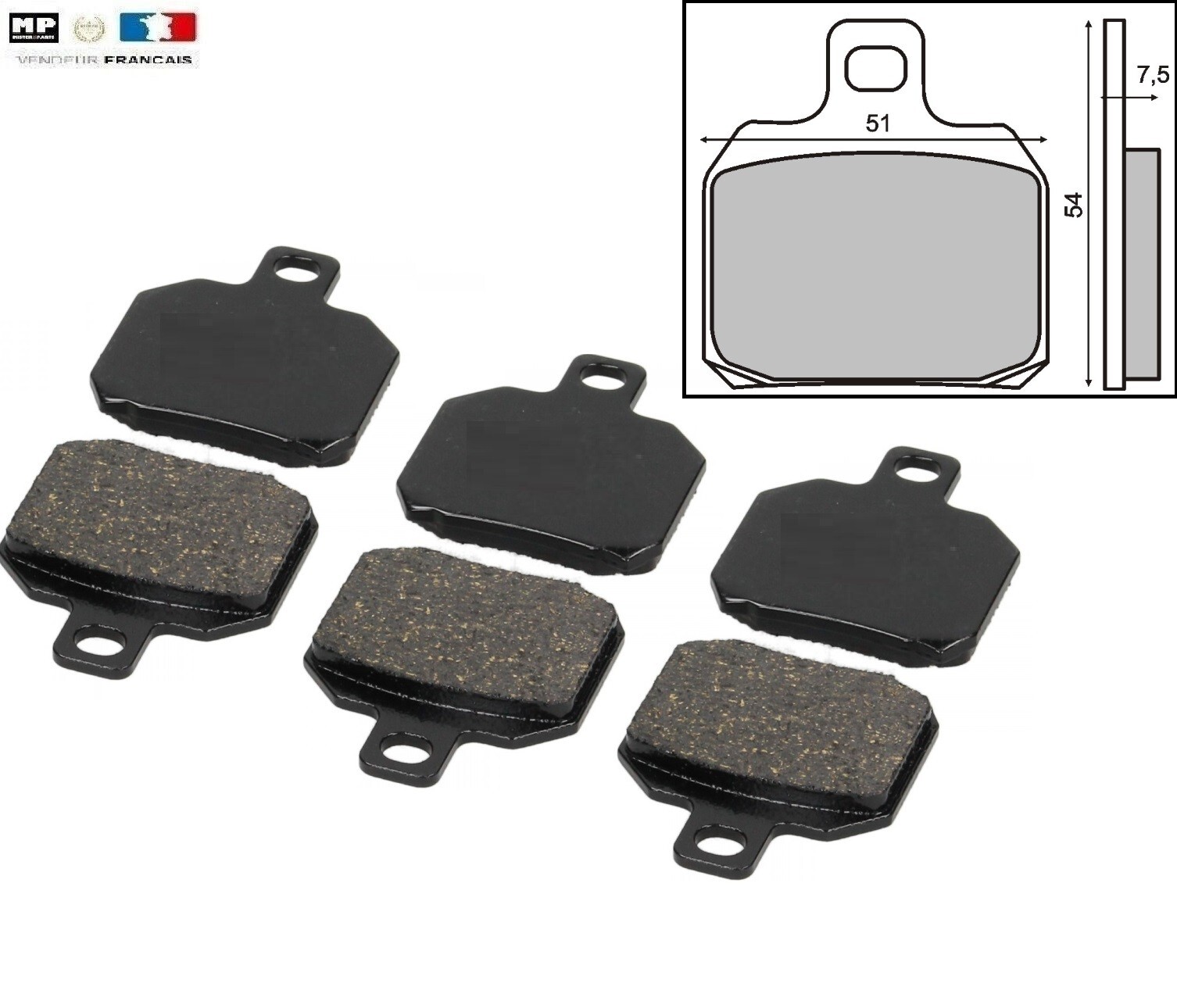 Plaquettes de frein Piaggio Beverly 500 pour trajets urbains et routiers quotidiens 2002-2006