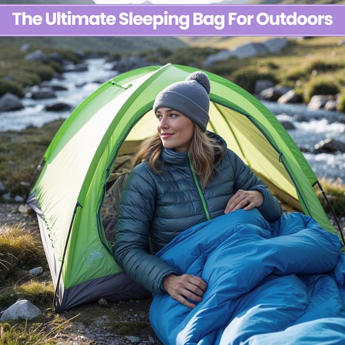 4 Season Sleeping Bag Single Waterproof Outdoor Camping Hiking Envelope Zip Bags - Picture 21 of 56