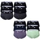 adidas Men's Brief, Pack of 6 - Letters, Active Flex Cotton, Logo