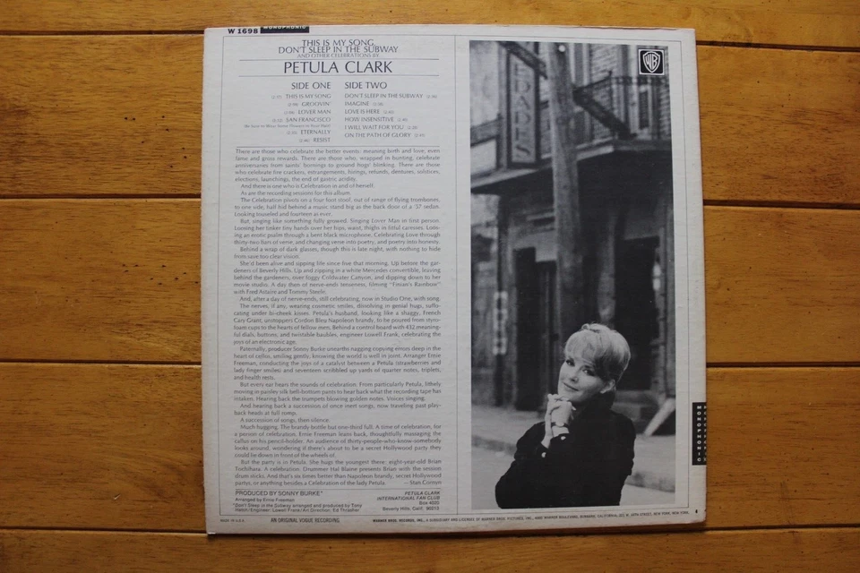 PETULA CLARK "THESE ARE MY SONGS" LP 12" VINYL RECORD MONO [81] - Image 2 of 4