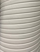 Vinyl Upholstery white 2 inch Stripe Quilted fabric 3/8" Foam Backing by yard