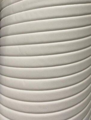 Vinyl Upholstery white 2 inch Stripe Quilted fabric 3/8'' Foam Backing by yard