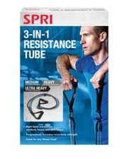 Sport Bands SPRI 3-IN-1 Resistance Tubes Medium Heavy Ultra Heavy Workout