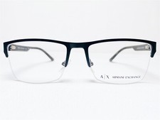 NEW Armani Exchange AX1026 6063 Mens Black Half Rim Eyeglasses Frames 54/18 140