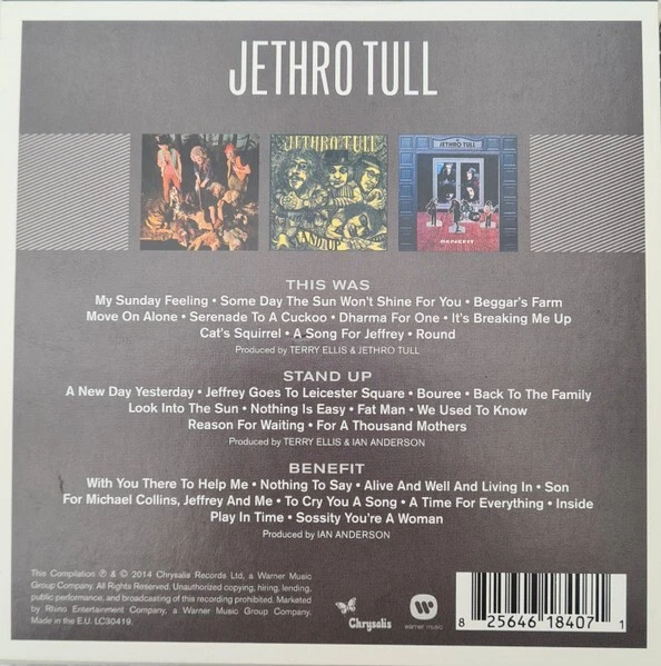 Jethro Tull Triple Album Collection 3-CD NEW SEALED This Was/Stand Up/Benefit+ - Image 2 of 4