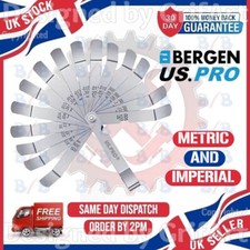 16 BLADE OFFSET FEELER GAUGE IMPERIAL METRIC MEASURING THICKNESS GAP TOOL SET