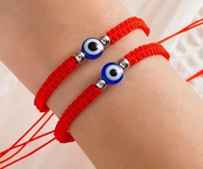 2x Red String Kabbalah Bracelet Evil Eye Good Luck Protection Men Women Unisex