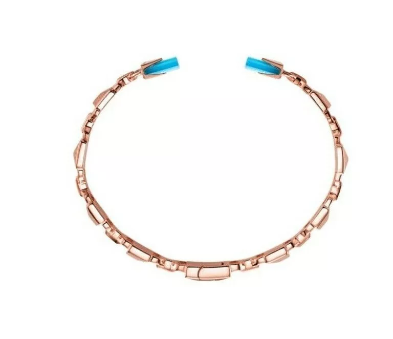 NEW MICHAEL KORS MERCER ROSE GOLD AQUA BLUE SEMI PRECIOUS TIPS