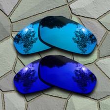 Sky Blue Violet Blue Polarized Lenses Replacement For-Oakley Split Jacket
