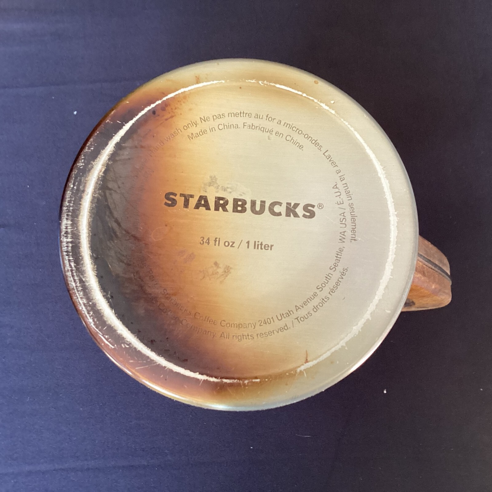 2015 Starbucks French Press Coffee Maker Wood Handle 1 Liter
