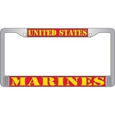 Military License Plate Frame 6" x 12" US MARINES