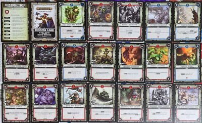21 x Warhammer Age Of Sigma Champions Karten alle verschieden keine doppelten unbenutzt