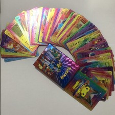 55PCS Pokemon Card Foil GOLD PACK 55 CARDS TCG GX Vmax GX Card Charizard Rare