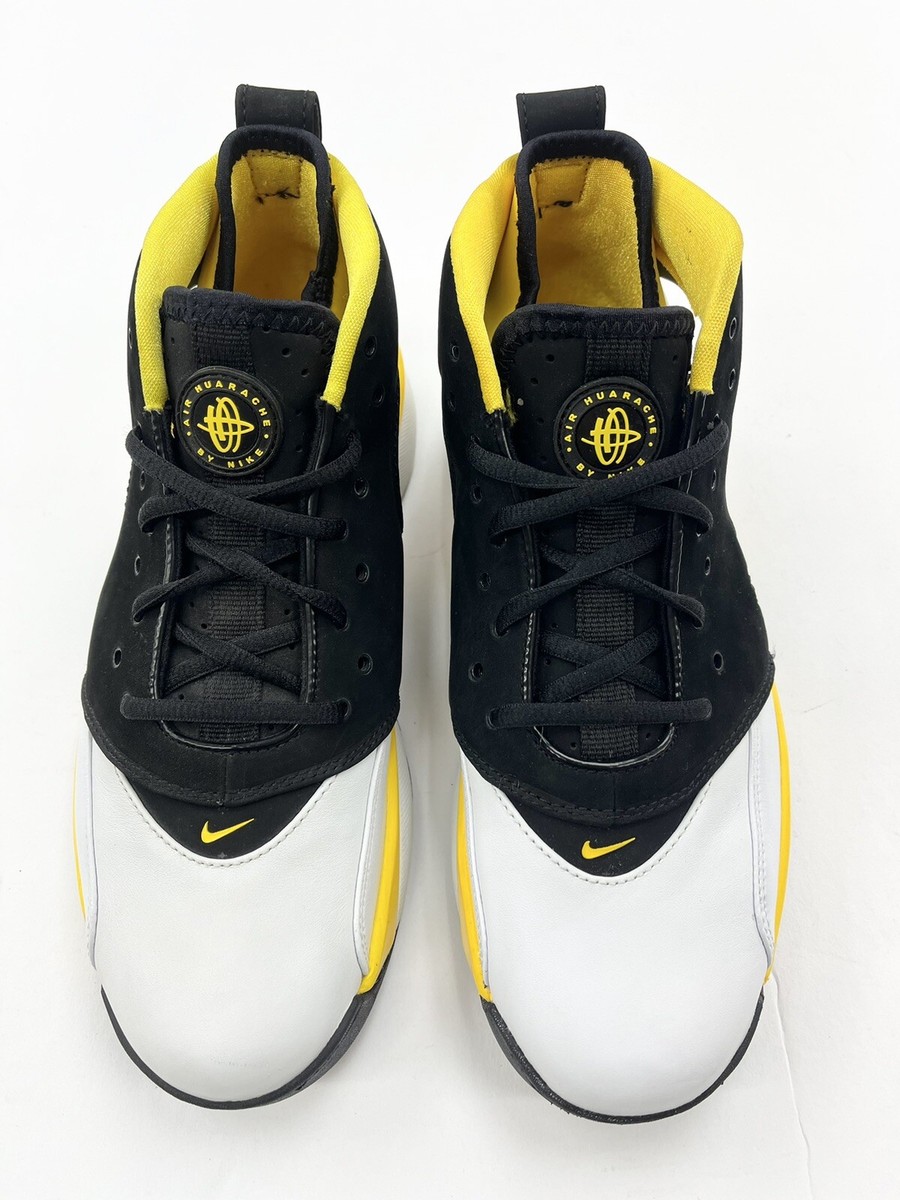 Vintage 2005 Nike Air Zoom Huarache 64 White Black Varsity Maize
