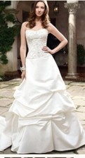 Casablanca Ivory Wedding Dress Sz 14 NWT Beautiful Dress                 