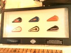 Harley Davidson Mini Gas Tanks Collectible Set of 6 in Shadow Box Black Frame
