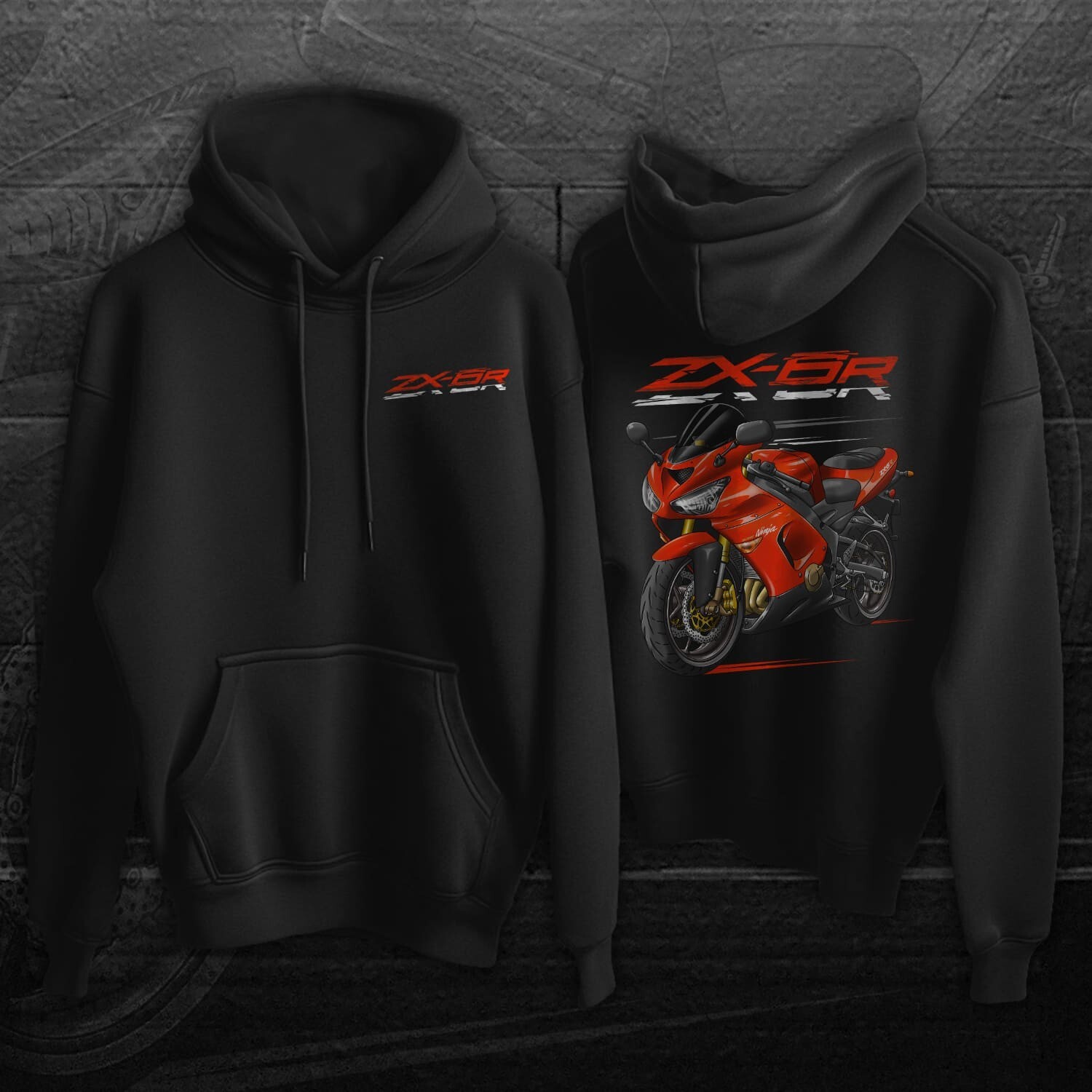 Kawasaki Ninja ZX6R 2005-2006 Rider Hoodie - Motorcycle Sweatshirt-image