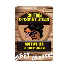 Knocking will activate ROTTWEILER DOG Metal Sign - 8 In x 12 In
