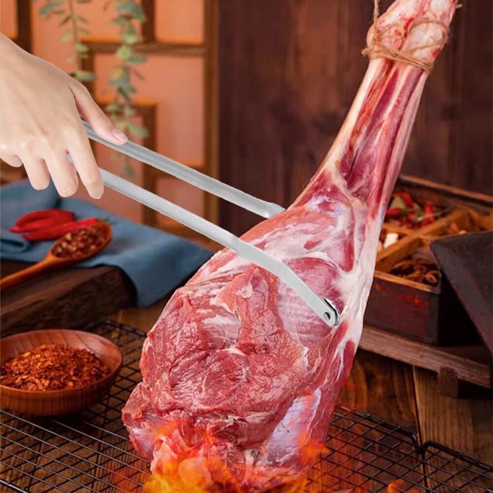 BBQ Sausage Turning Tongs Stainless Steel Nonstick Sausage Tongs Hot