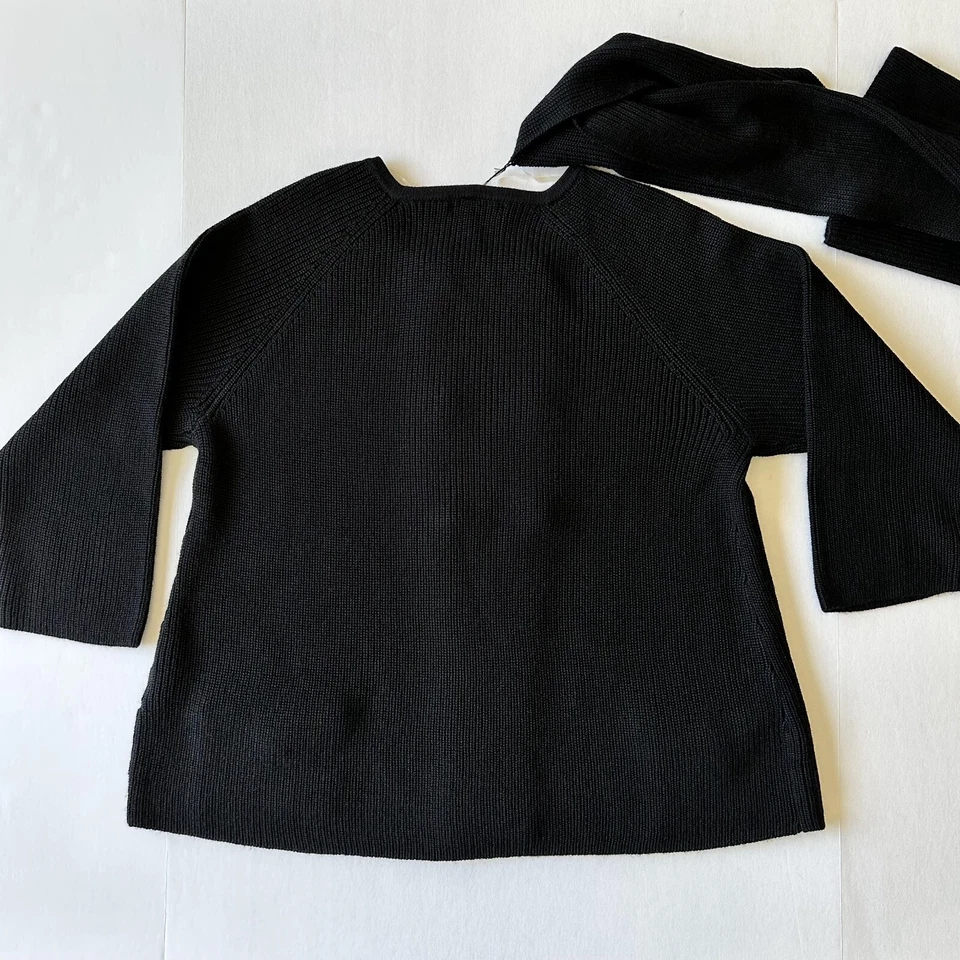 Suéter Calvin Klein con Bufanda Mujer Talla L Bolsillos Tejidos Manga 3/4 Cierre a Presión Foto 3 de 4