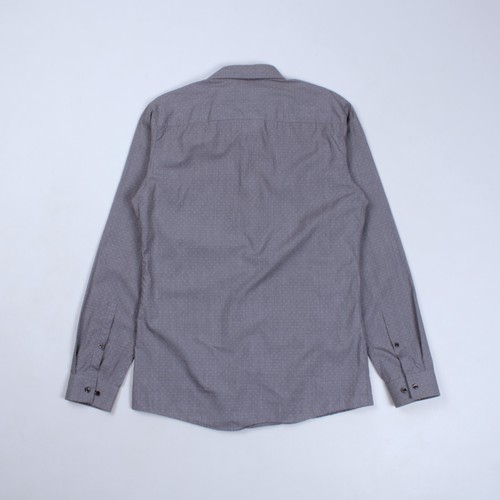 Mens HUGO BOSS Erondo Polka Dot Gray Long Sleeve Shirt Dress Casual Size M - Picture 11 of 14