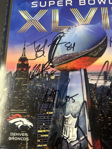 Denver Broncos Signed /Autographed By 5 Super Bowl XLVII Program - Picture 2 of 4