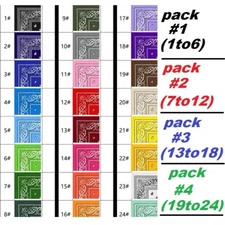 lot 6 Paisley Print Bandana 100% Cotton Face Mask Cover Head Warp Scarf bandanna