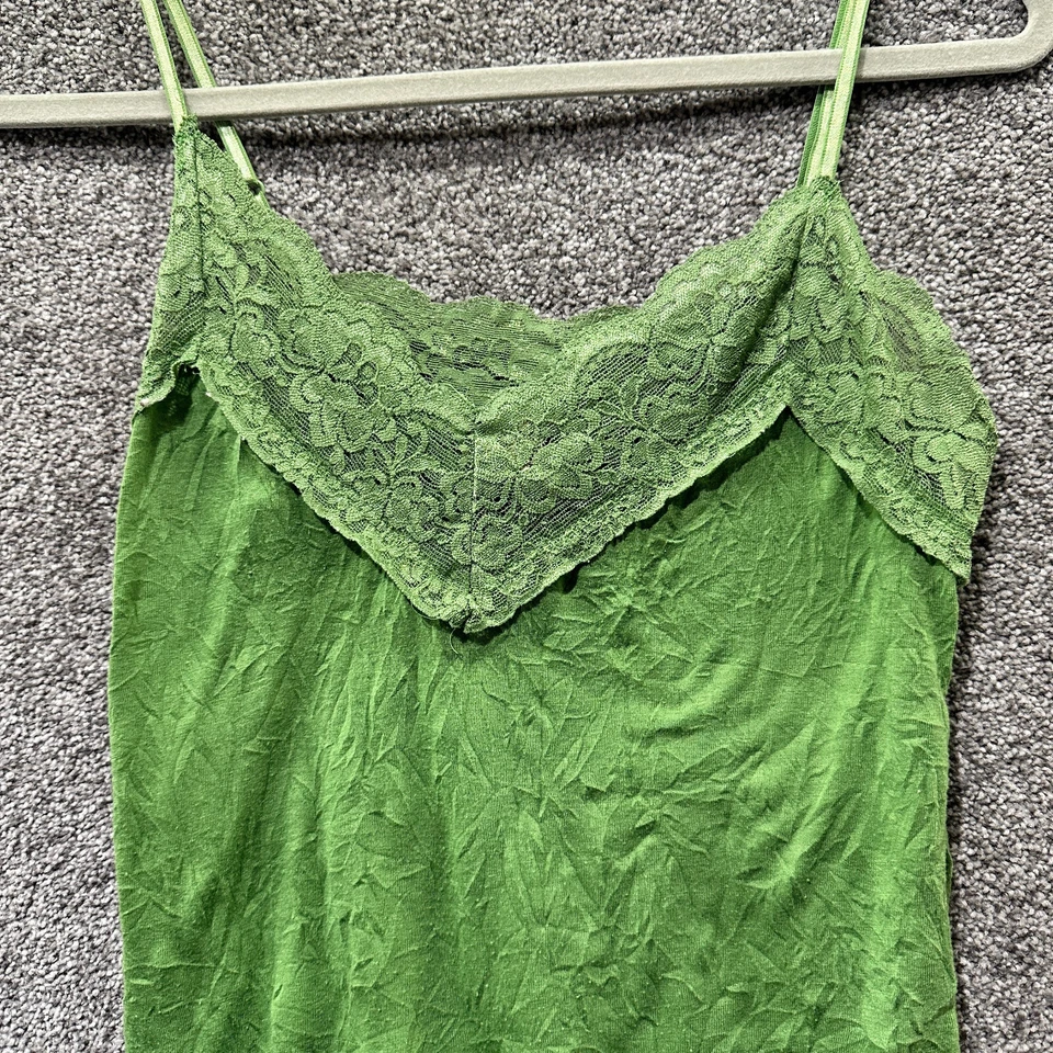 Camiseta sin mangas Y2k Weavers niña pequeña arrugada cami encaje ribete femenino hadas coqueta Foto 3 de 4