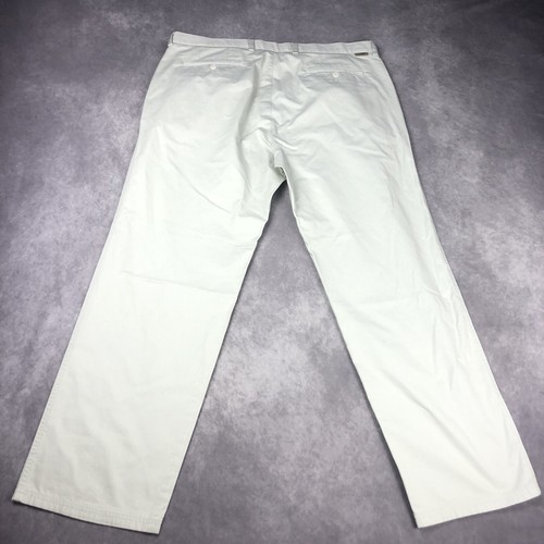 Lacoste Pants Mens US 50 Beige Flat Front Khaki Cotton Preppy Work Trousers - Picture 3 of 21