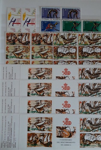 ESPAÑA - 1.990, AÑO COMPLETO BLOQUE DE 4 CON HOJITAS Y CARNET, NUEVO (**). - Imagen 2 de 5