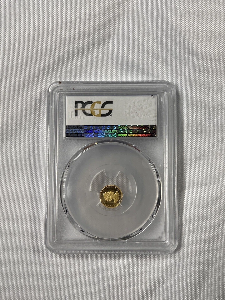 RARE 2017 Isle of Man 0.5 Gram Gold Angel First Day Issue PCGS PR69DCAM - Image 2 of 4