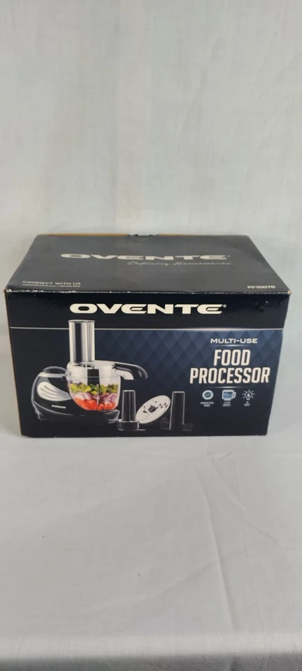 Ovente Electric Food Processor Smoothies, Vegetables, Salad 1.5 Cup PF1007B - Image 2 of 4