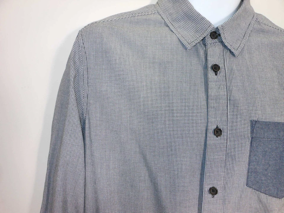 2507-M31-8B7 William Rast micro plaids long sleeves dress shirt Foto 4 de 4