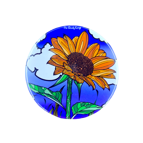 Sunflower Cloud Psychedelic Art Pin Button Badge Gifts Collectible Accessories - Picture 10 of 12